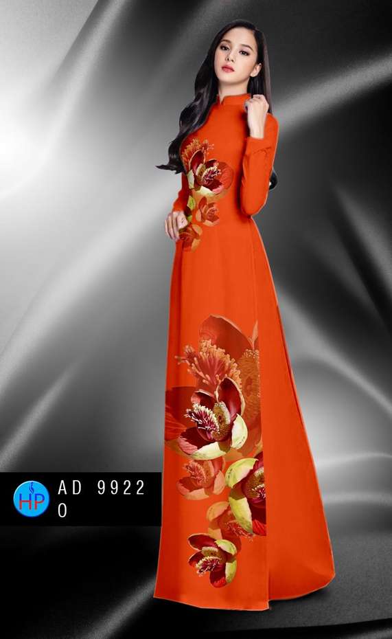 Vải Áo Dài Hoa In 3D AD 9922 17
